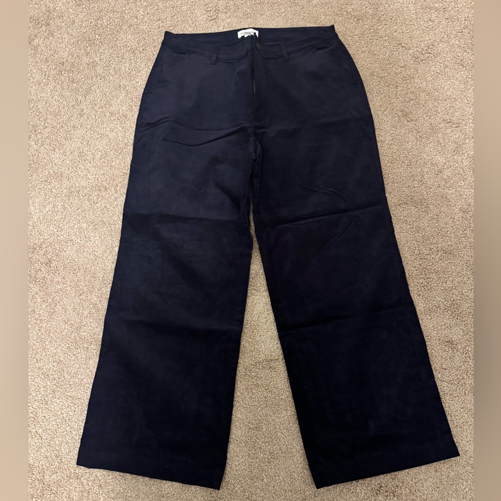 Free Assembly Wide Leg Corduroy Pants in Dark Navy Size 16
